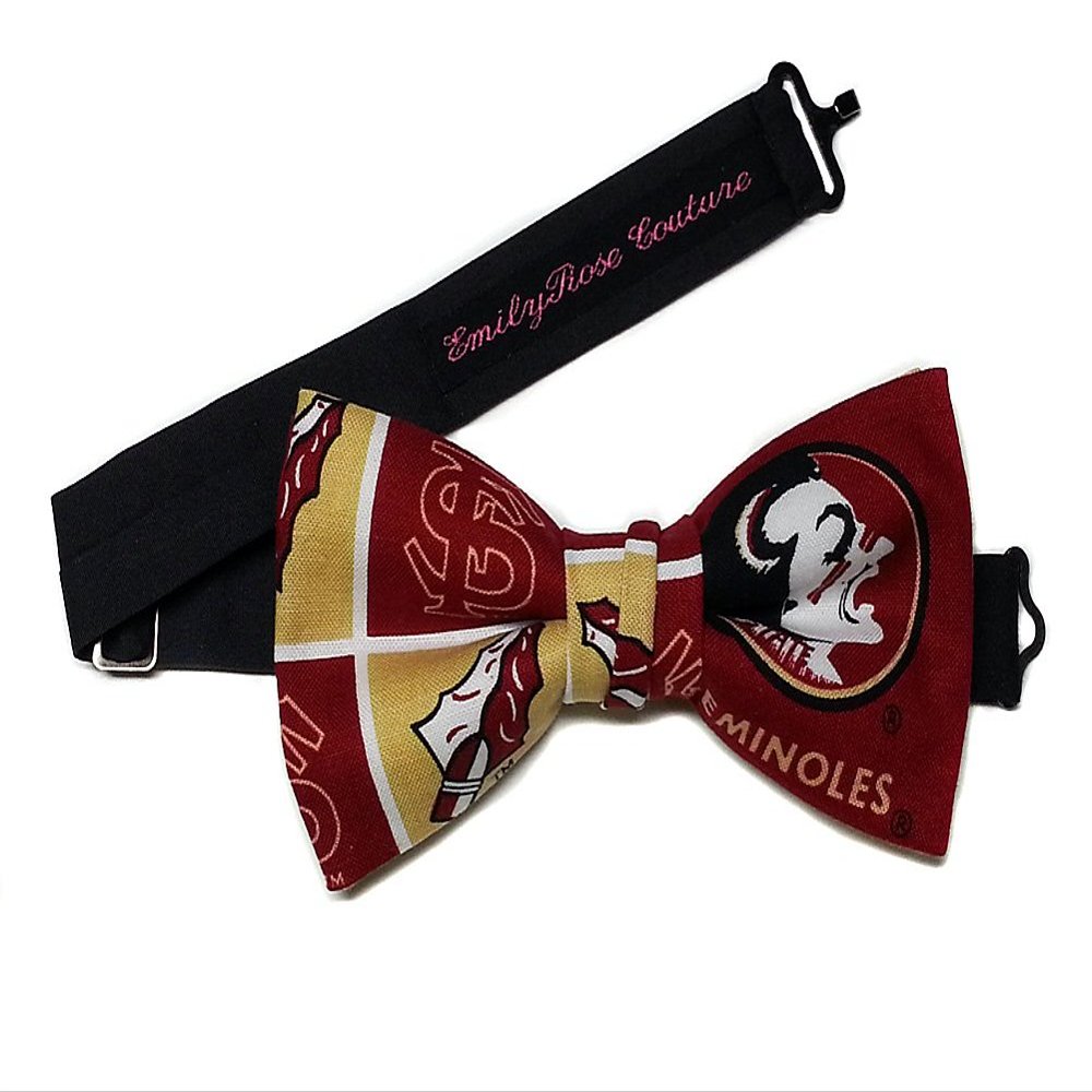 EmilyRose Couture Men's Sports Theme Bow Ties-cowboys, Lions, Gators, Hurricanes, Michigan, Bulls (6-12 Year Olds, FSU Seminoles)