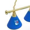 HBS New York Rangers 3 Shade Billiard Light with Brass Fixture by The Holland Bar Stool Co. view 2