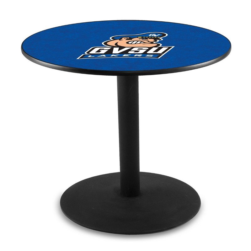 HBS L214-36" Black Wrinkle Grand Valley State Pub Table by Holland Bar Stool Co.