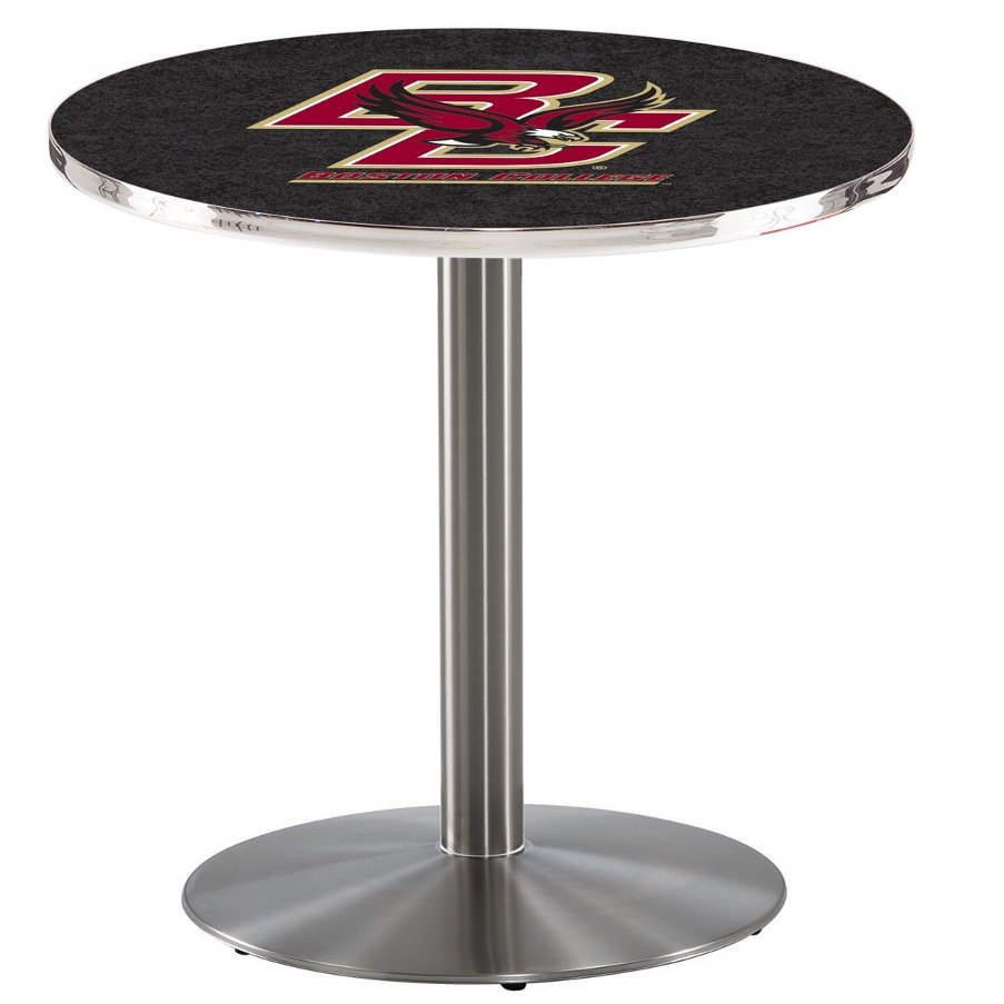 HBS L214-42" Stainless Steel Boston College Pub Table by Holland Bar Stool Co.