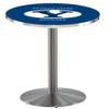 HBS L214-36" Stainless Steel Brigham Young Pub Table by Holland Bar Stool Co.