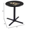 Holland Bar Stool Co. L211-36" Black Wrinkle Central Florida Pub Table view 2