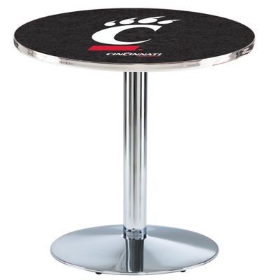 HBS L214-36" Chrome Cincinnati Pub Table by Holland Bar Stool Co.
