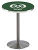 HBS L214-42" Stainless Steel Colorado State Pub Table by Holland Bar Stool Co.