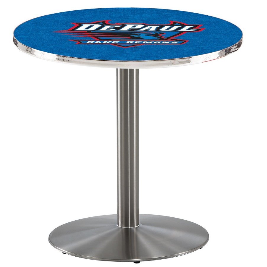 HBS L214-42" Stainless Steel DePaul Pub Table by Holland Bar Stool Co.
