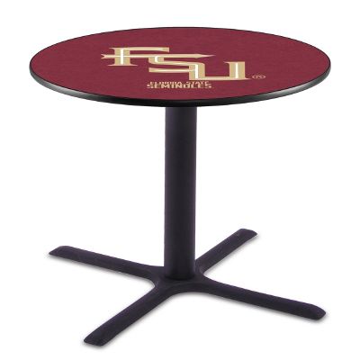 HBS L211-36" Black Wrinkle Florida State (Script) Pub Table by Holland Bar Stool Co.
