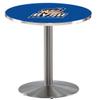 HBS L214-42" Stainless Steel Grand Valley State Pub Table by Holland Bar Stool Co.