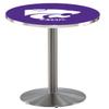 HBS L214-42" Stainless Steel Kansas State Pub Table by Holland Bar Stool Co.