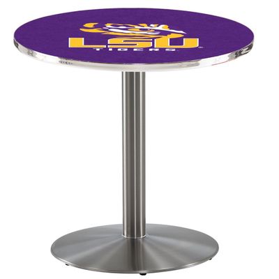 HBS L214-36" Stainless Steel Louisiana State Pub Table by Holland Bar Stool Co.