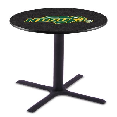 HBS L211-36" Black Wrinkle North Dakota State Pub Table by Holland Bar Stool Co.