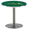 HBS L214-36" Stainless Steel North Dakota State Pub Table by Holland Bar Stool Co.
