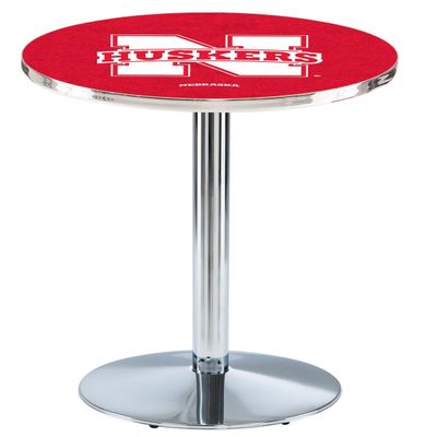 HBS L214-42" Chrome Nebraska Pub Table by Holland Bar Stool Co.