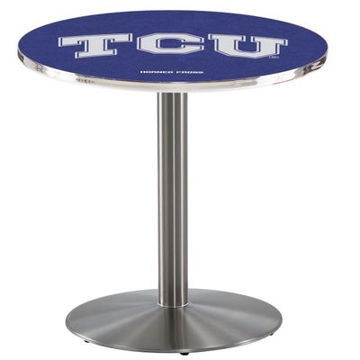 HBS L214-42" Stainless Steel TCU Pub Table by Holland Bar Stool Co.