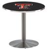 HBS L214-42" Stainless Steel Texas Tech Pub Table by Holland Bar Stool Co.