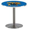 HBS L214-42" Stainless Steel Kentucky Wildcat Pub Table by Holland Bar Stool Co.