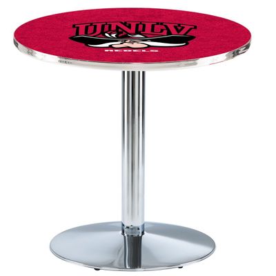HBS L214-42" Chrome UNLV Pub Table by Holland Bar Stool Co.