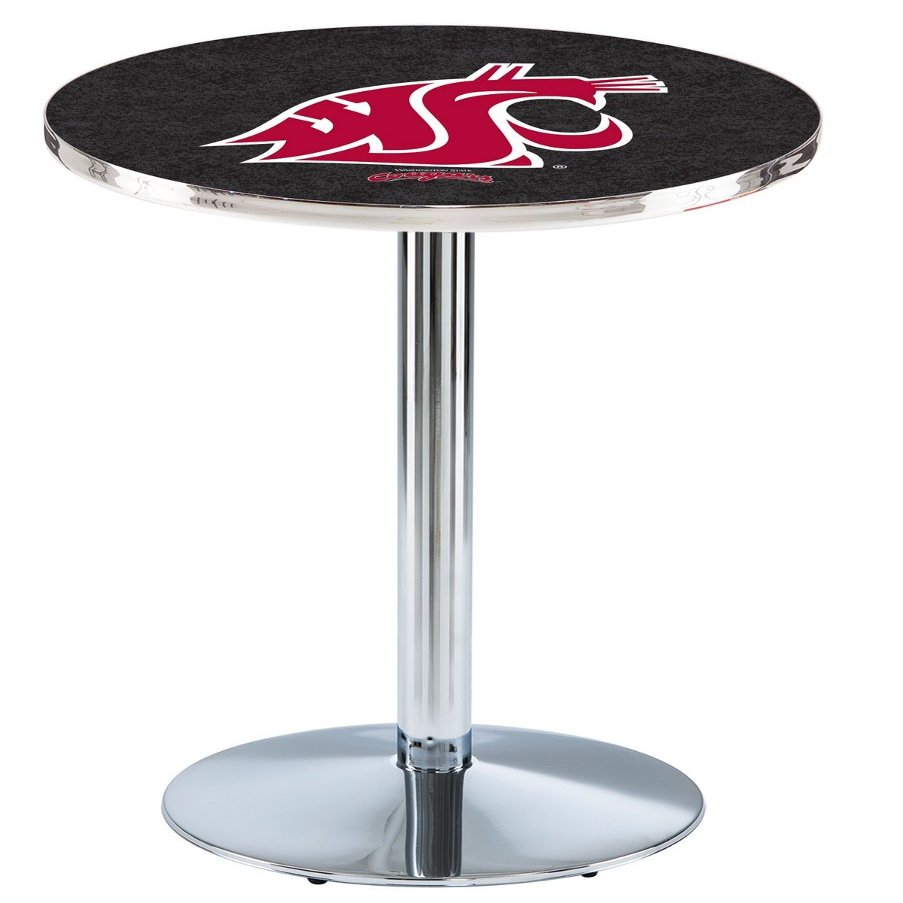 HBS L214-42" Chrome Washington State Pub Table by Holland Bar Stool Co.