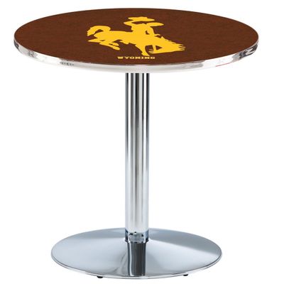 HBS L214-36" Chrome Wyoming Pub Table by Holland Bar Stool Co.