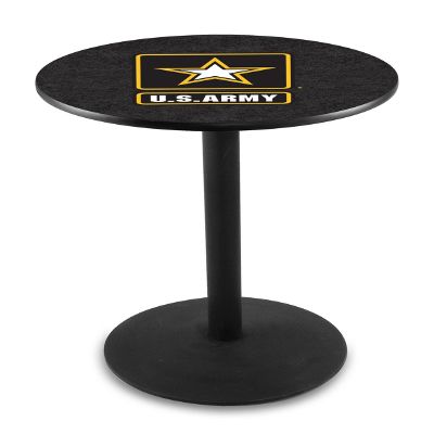 Holland Bar Stool Co. L214-42" Black Wrinkle U.S. Army Pub Table