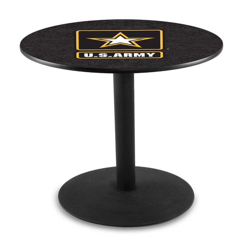 Holland Bar Stool Co. L214-42" Black Wrinkle U.S. Army Pub Table