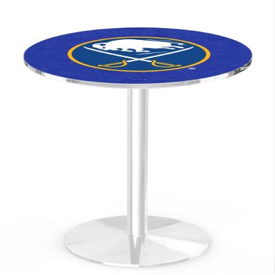 Buffalo Sabres Officially Licensed L214 Chrome, 36" Tall Pub Table - NHL - 28" Top
