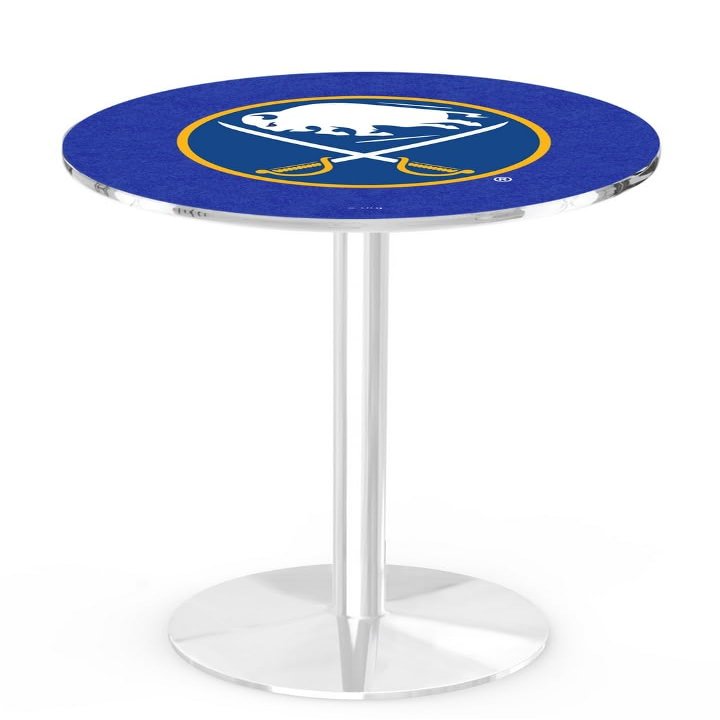 Buffalo Sabres Officially Licensed L214 Chrome, 36" Tall Pub Table - NHL - 28" Top