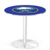 Buffalo Sabres Officially Licensed L214 Chrome, 36" Tall Pub Table - NHL - 28" Top view 1