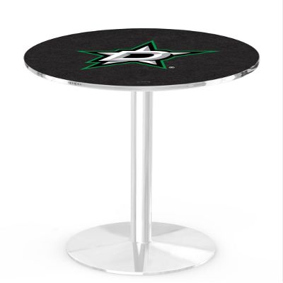 Dallas Stars Officially Licensed L214 Chrome, 36" Tall Pub Table - NHL - 28" Top