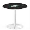 Dallas Stars Officially Licensed L214 Chrome, 36" Tall Pub Table - NHL - 28" Top view 1