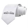 TOOLOUD Pi Day Design - 314 Equals Pie Mirrored Pies Printed White Neck Tie view 1