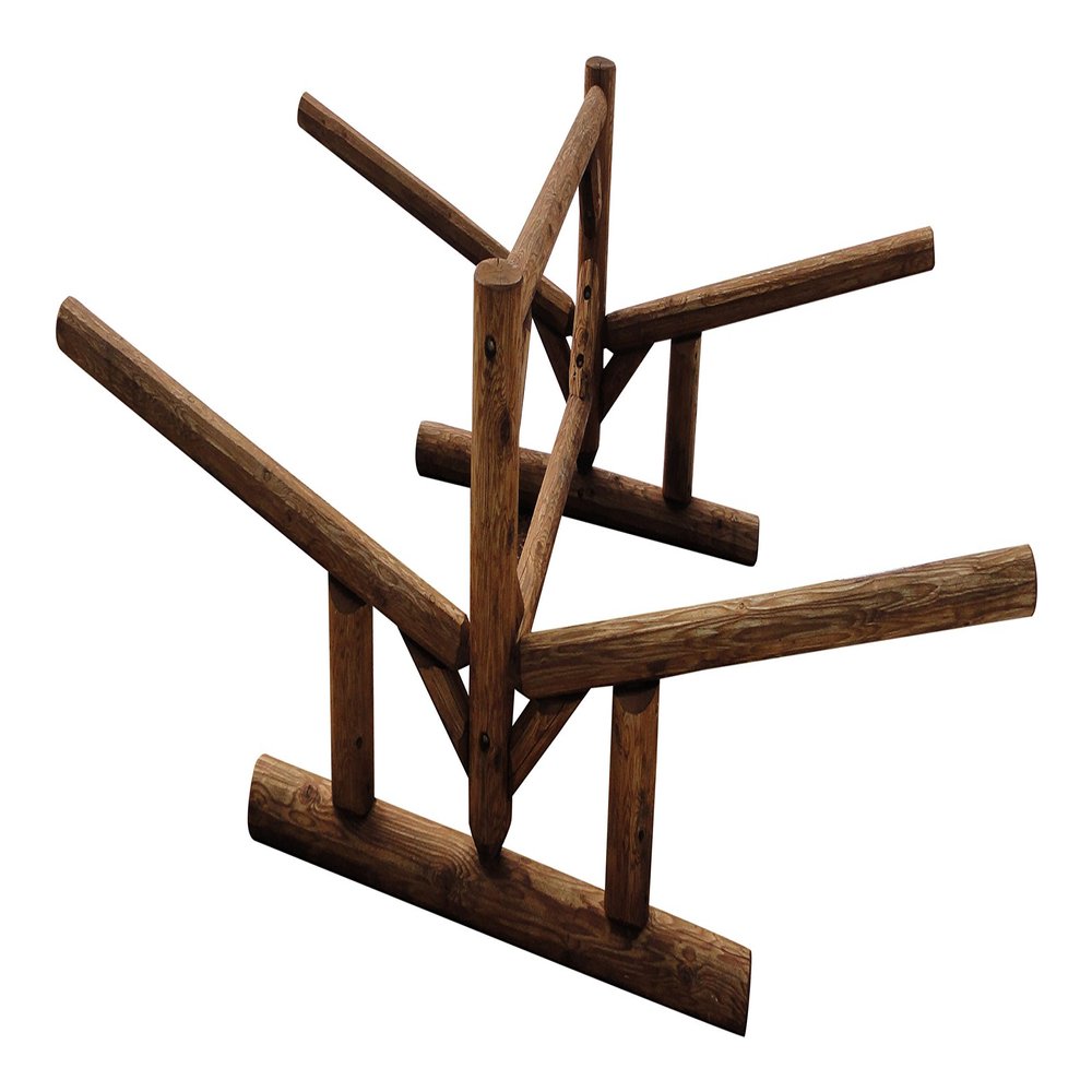 Log Kayak Rack 2-Place Canoe Log Rack, Caribbean Kayak Rack, Paddle Board, Surfboard Stand, Free-standing Holder for Outside, Florida Sup Storage Stand Ocean - Canyon Brown
