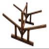 Log Kayak Rack 2-Place Canoe Log Rack, Caribbean Kayak Rack, Paddle Board, Surfboard Stand, Free-standing Holder for Outside, Florida Sup Storage Stand Ocean - Canyon Brown