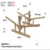 Log Kayak Rack 2-Place Canoe Log Rack, Caribbean Kayak Rack, Paddle Board, Surfboard Stand, Free-standing Holder for Outside, Florida Sup Storage Stand Ocean - Canyon Brown view 3