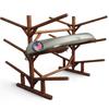 Log Kayak Rack 6-Place Canoe Racks, Freestanding Paddle Board Storages, Surfboard Stand, Canoe Paddles or SUP Storage Racks, Paddle Board Rack for Outdoor Storage - Canyon Brown