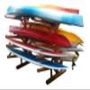 4 Kayaks + 4 SUP/Surfboard Log Rack, Double-Sided Freestanding Kayak Storage Rack, Canoe Storage, Surfboard Racks for Garage, Sports & Outdoor Storages, Canoe Boat Outdoor Equipment - Canyon Brown view 4