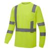 3C Products ST3000, ANSI/ISEA Class 3, Mens High Vis Long Sleeve Safety T-Shirt, UV Protection, Reflective, Neon Green,S view 2