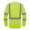 3C Products ST3000, ANSI/ISEA Class 3, Mens High Vis Long Sleeve Safety T-Shirt, UV Protection, Reflective, Neon Green,S view 3