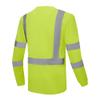 3C Products ST3000, ANSI/ISEA Class 3, Mens High Vis Long Sleeve Safety T-Shirt, UV Protection, Reflective, Neon Green,S view 4