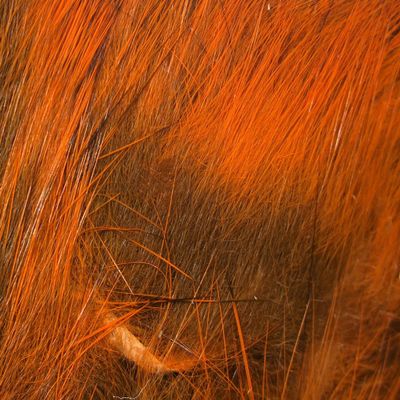 Hareline Fly Tying Micro Rabbit Strips - Crawfish Orange