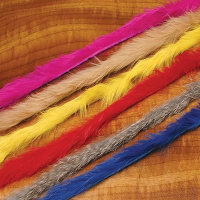 Hareline Fly Tying Micro Rabbit Strips - Bright Purple