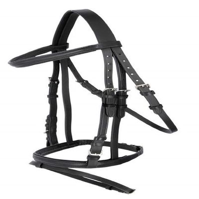 Kerbl Snaffle Bridle Standard Leather for Shetty, Schwarz, 321713