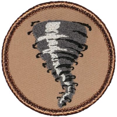 Twister Patrol Patch - 2" Diameter Round Embroidered Patch (Sew-on)