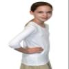 Kosher Casual Kids Big Girl's Modest 3/4 Sleeve Crew Neck Layering Top Medium Heather Grey view 2