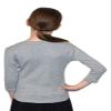 Kosher Casual Kids Big Girl's Modest 3/4 Sleeve Crew Neck Layering Top Medium Heather Grey view 3