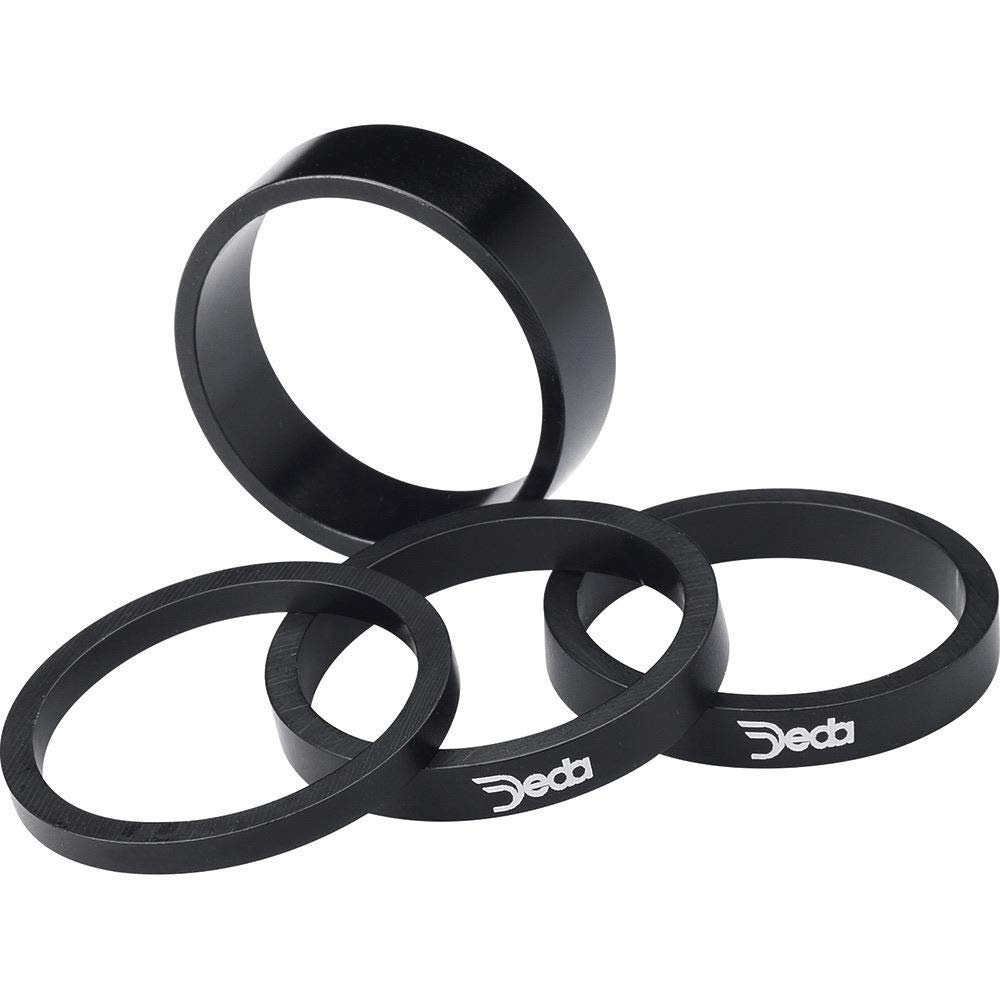 Deda Elementi Headset - 1 1/8" Alloy Headset Spacers 5mm Black Loose