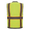 3C Products SV2700, ANSI/ISEA Class 2, Hi-Vis Neon Green/Yellow/Lime Surveyor Safety Vest, Solid Reflective Strips w/Orange Binding, 9 Pockets (Ipad Pocket) view 2