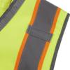 3C Products SV2700, ANSI/ISEA Class 2, Hi-Vis Neon Green/Yellow/Lime Surveyor Safety Vest, Solid Reflective Strips w/Orange Binding, 9 Pockets (Ipad Pocket) view 3