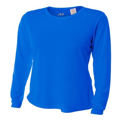 Authentic Sports Shop Royal Blue Women's Adult XS Long Sleeve Wicking Cool & Comfortable Shirt/Undershirt