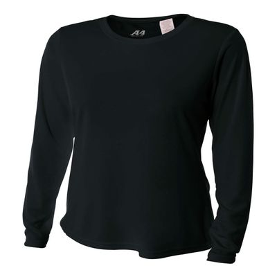 Authentic Sports Shop Black Women's Adult XS Long Sleeve Wicking Cool & Comfortable Shirt/Undershirt