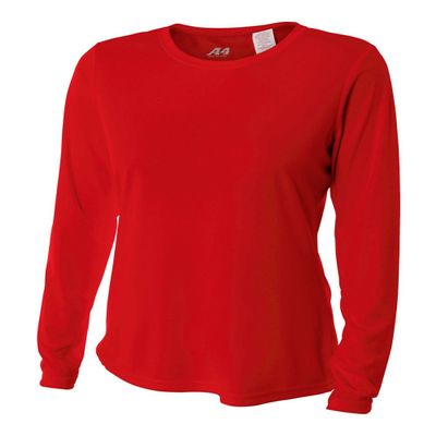 Authentic Sports Shop Red Women's Adult XL Long Sleeve Wicking Cool & Comfortable Shirt/Undershirt